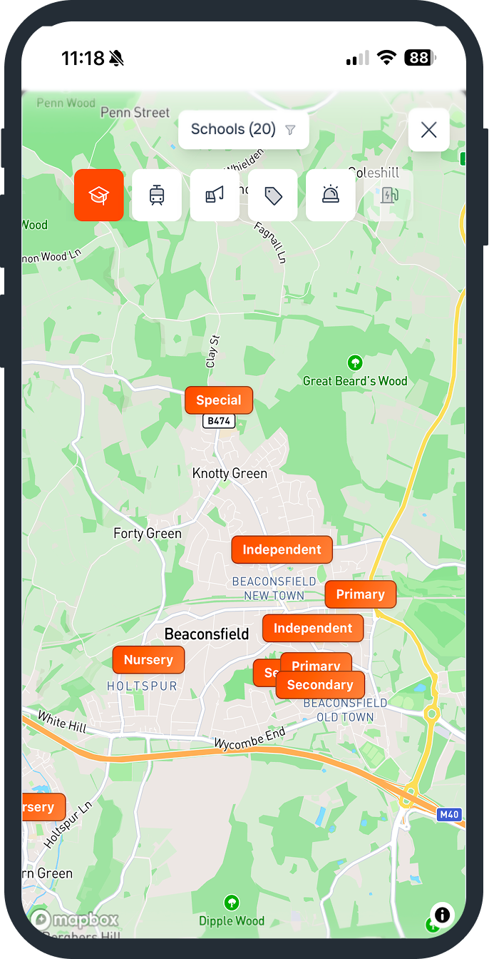 Interactive map example
